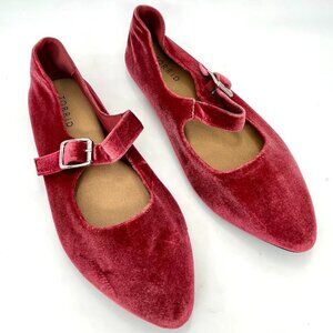 Torrid Berry Pink/Red Mary Jane Flats - Size 8WW